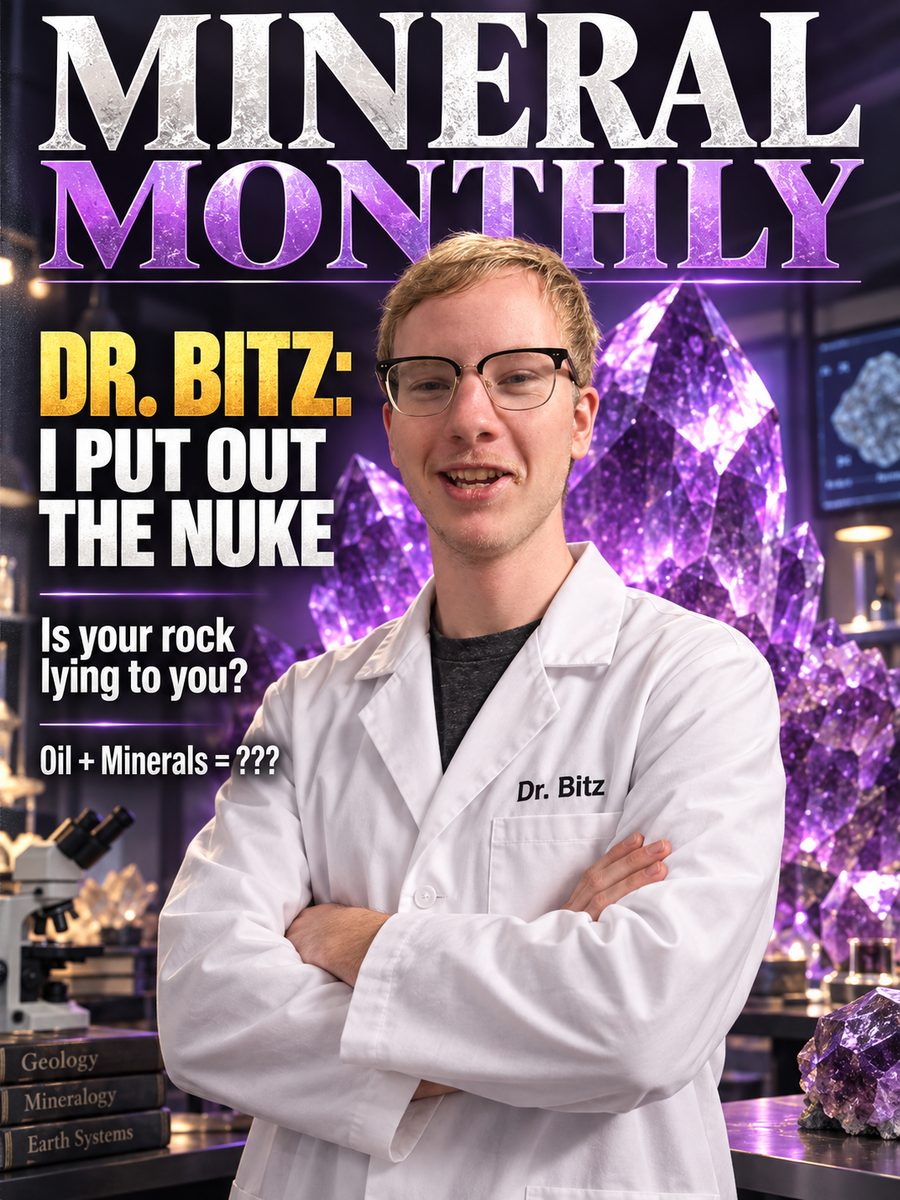 Dr. Bitz on the cover of Mineral Monthly
